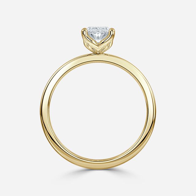 Delaila Yellow Gold Flower Engagement Ring