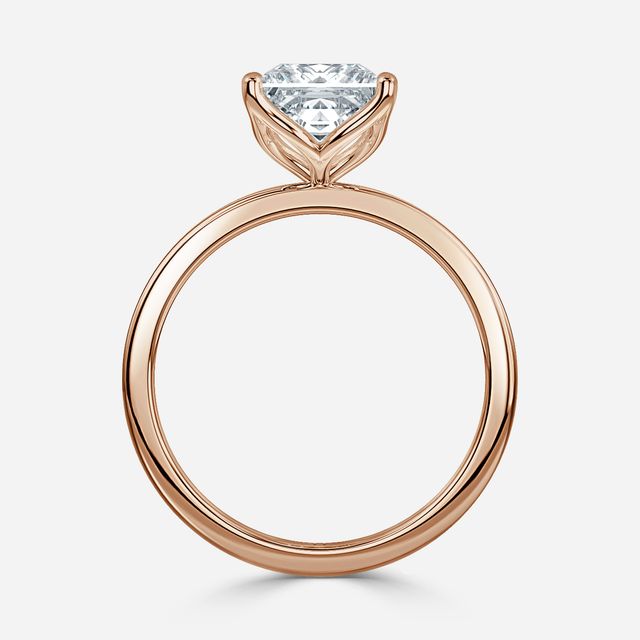 Delaila Rose Gold Flower Engagement Ring