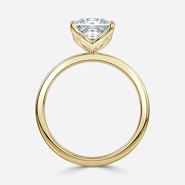 Delaila Yellow Gold Flower Engagement Ring