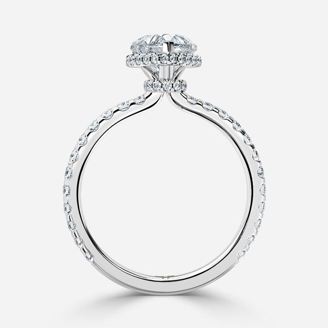 Enari White Gold Double Hidden Halo Engagement Ring