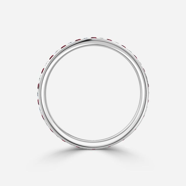 Arianna Ruby Full Eternity Wedding Ring In Platinum