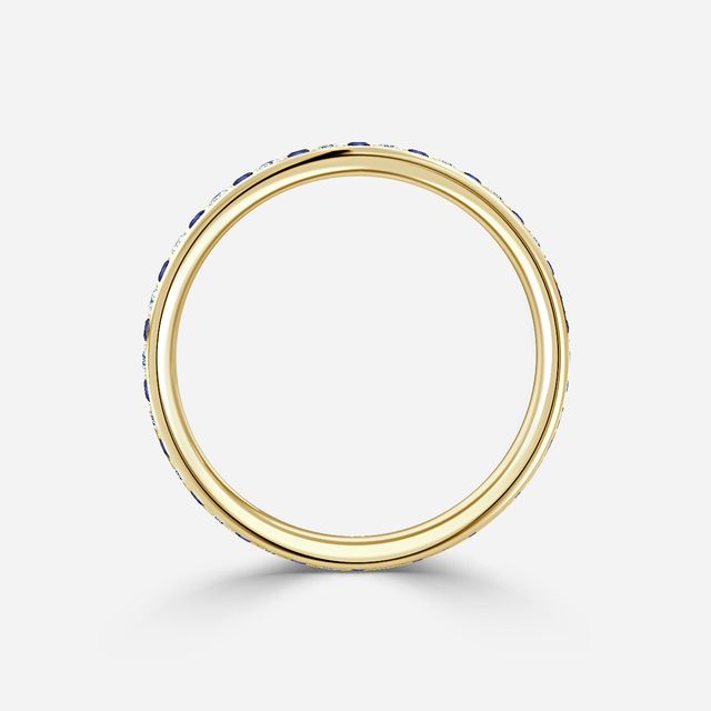 Arianna Sapphire Full Eternity Wedding Ring In Yellow Gold