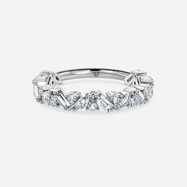 Zuri Half Eternity White Gold Wedding Ring