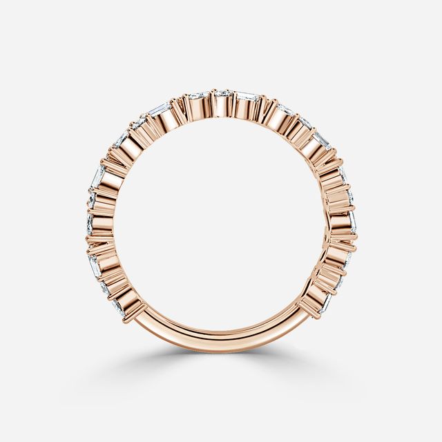 Zuri Half Eternity Rose Gold Wedding Ring