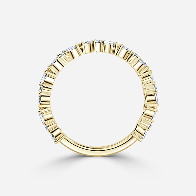 Zuri Half Eternity Yellow Gold Wedding Ring