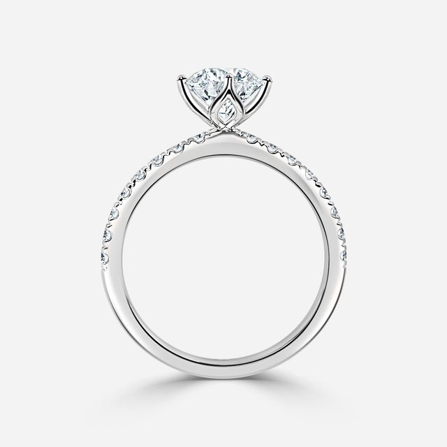 Neela White Gold Pave Engagement Ring