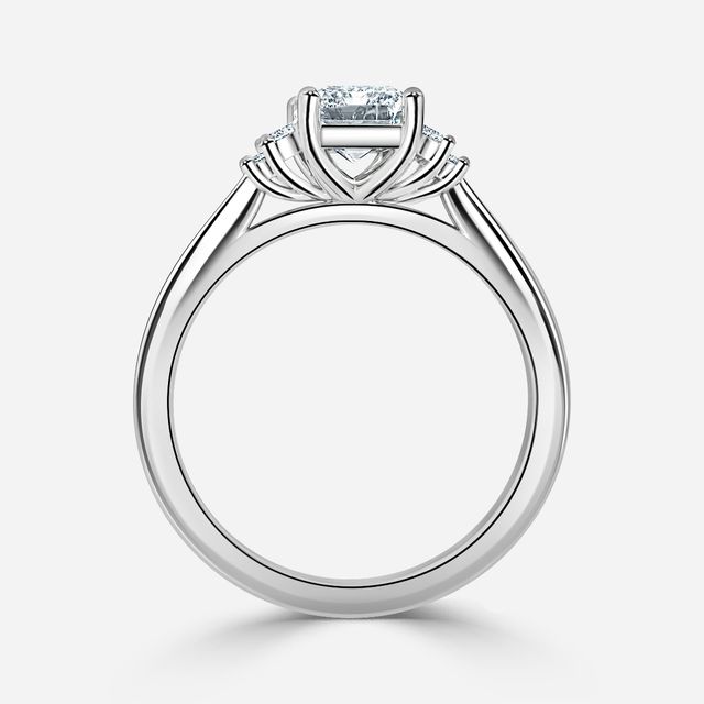 Sara White Gold Trilogy Engagement Ring
