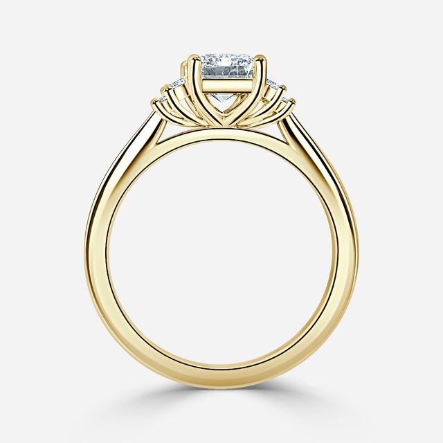 Sara Yellow Gold Trilogy Engagement Ring