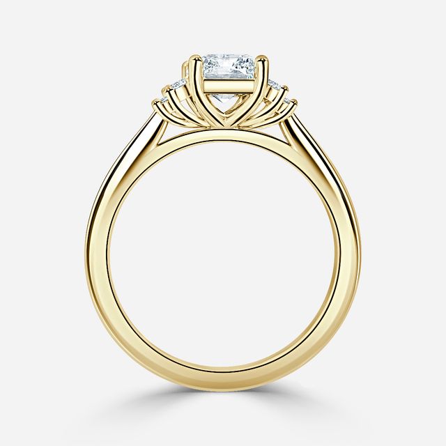 Sara Yellow Gold Trilogy Engagement Ring