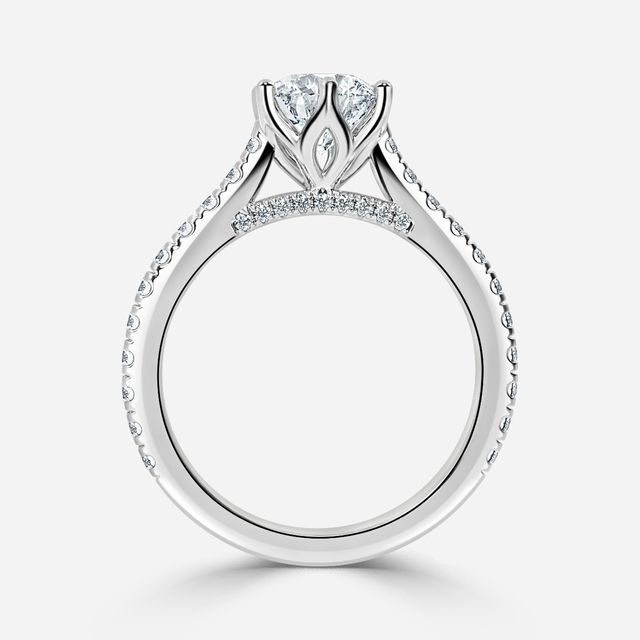 Vira Pave White Gold Engagement Ring