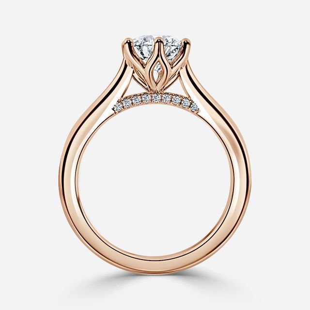 Vira Rose Gold Solitaire Engagement Ring