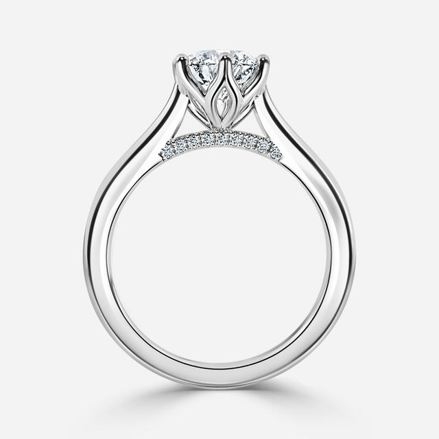 Vira Platinum Solitaire Engagement Ring