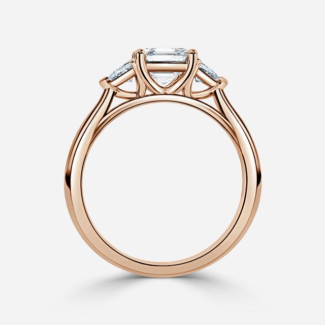 Manilla Rose Gold Trilogy Engagement Ring