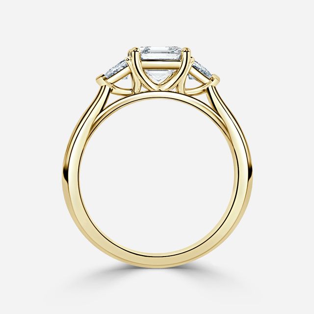 Manilla Yellow Gold Trilogy Engagement Ring