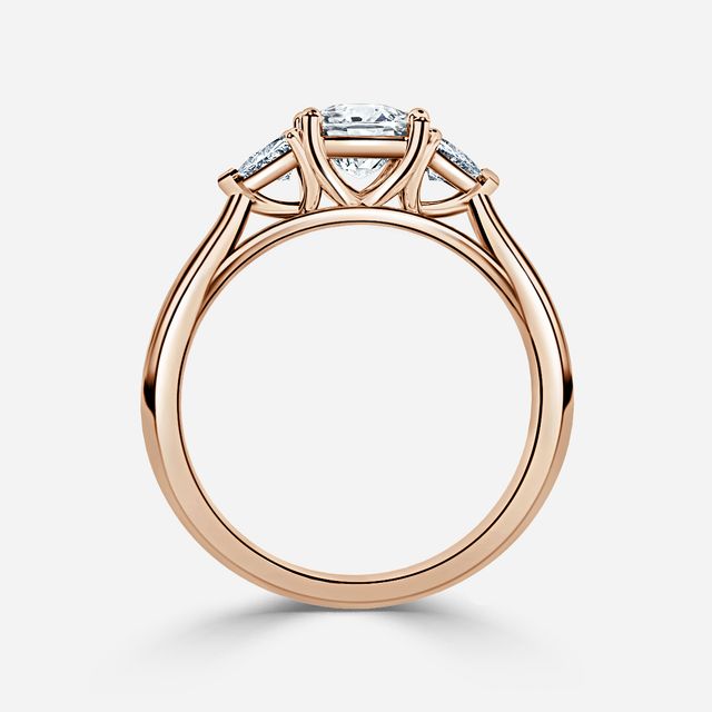 Manilla Rose Gold Trilogy Engagement Ring
