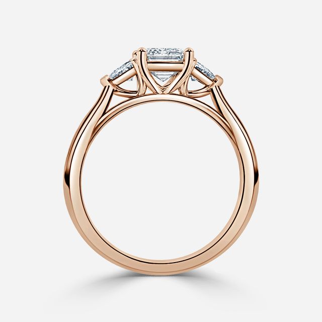 Manilla Rose Gold Trilogy Engagement Ring