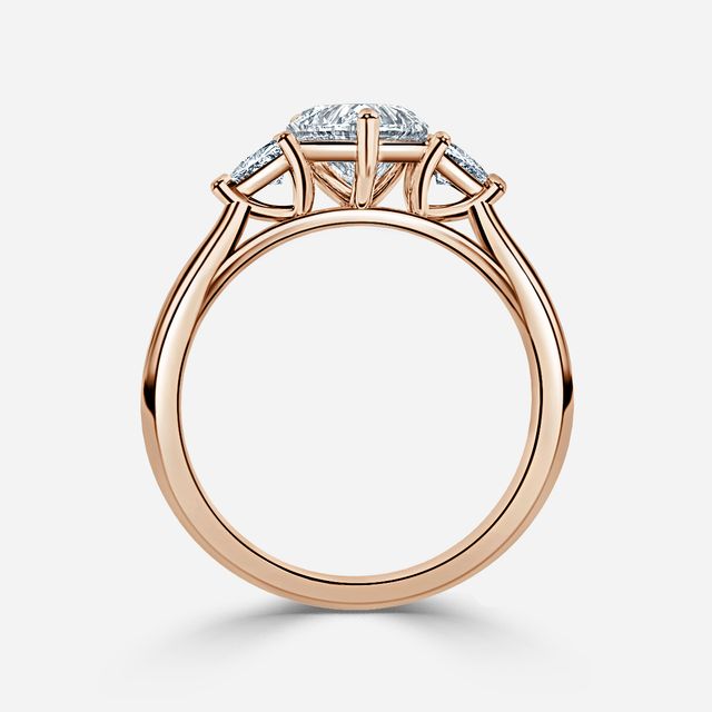 Manilla Rose Gold Trilogy Engagement Ring