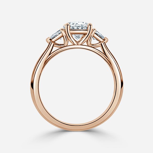 Manilla Rose Gold Trilogy Engagement Ring