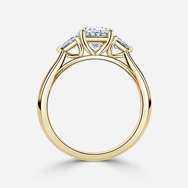 Manilla Yellow Gold Trilogy Engagement Ring