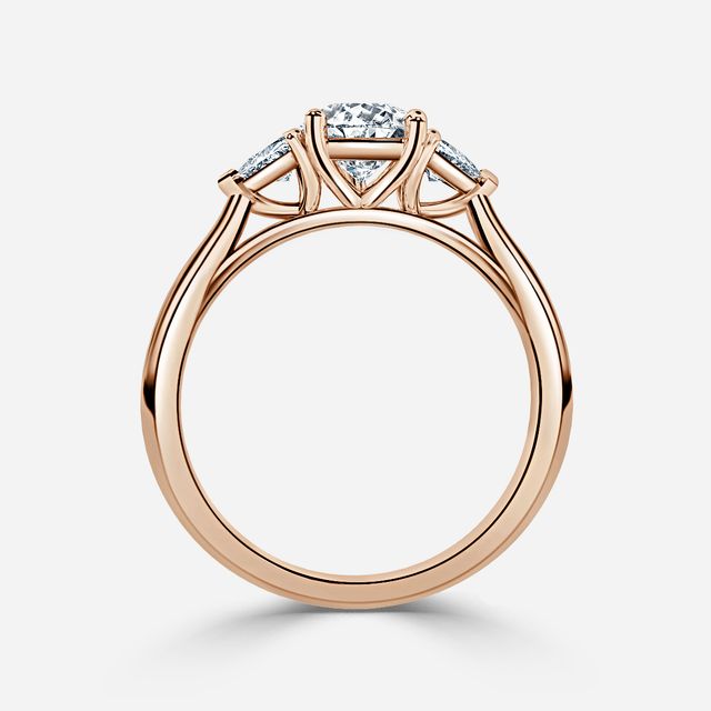 Manilla Rose Gold Trilogy Engagement Ring