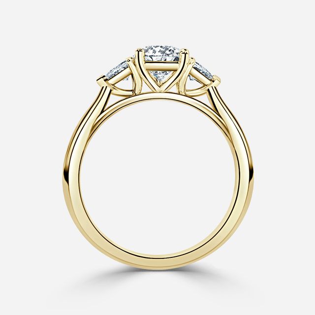 Manilla Yellow Gold Trilogy Engagement Ring