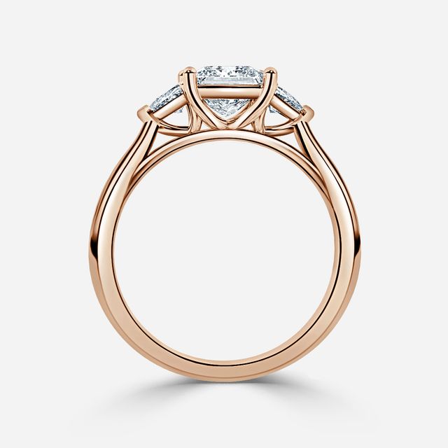 Manilla Rose Gold Trilogy Engagement Ring