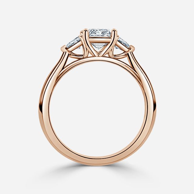 Manilla Rose Gold Trilogy Engagement Ring