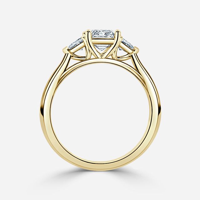 Manilla Yellow Gold Trilogy Engagement Ring