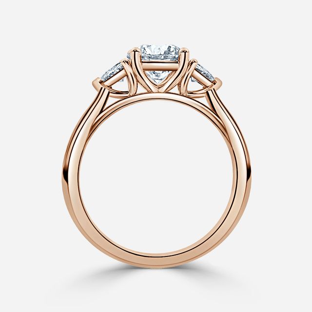Manilla Rose Gold Trilogy Engagement Ring