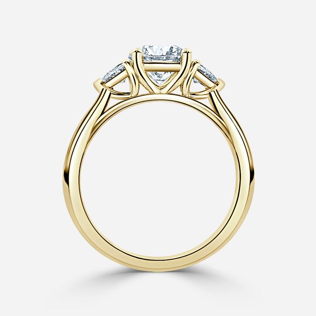 Manilla Yellow Gold Trilogy Engagement Ring