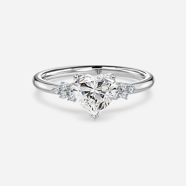 Everest White Gold Flower Engagement Ring