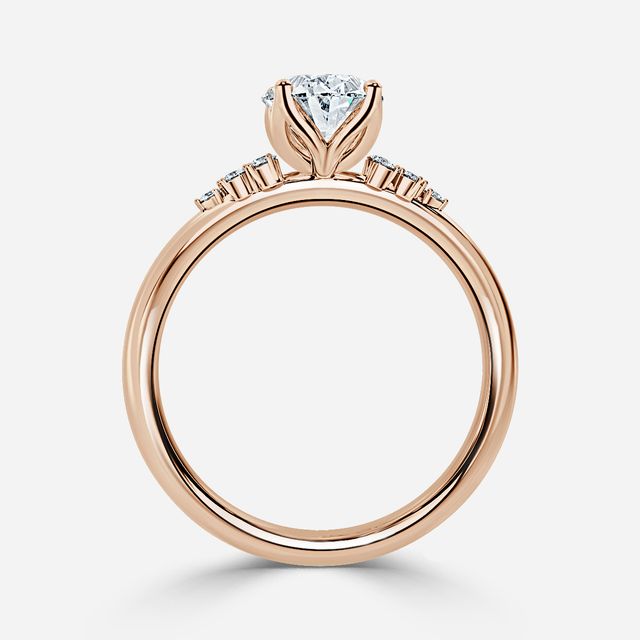 Everest Rose Gold Flower Engagement Ring