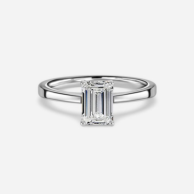 White Gold Petite Solitaire Engagement Ring