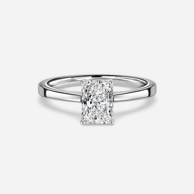 White Gold Petite Solitaire Engagement Ring