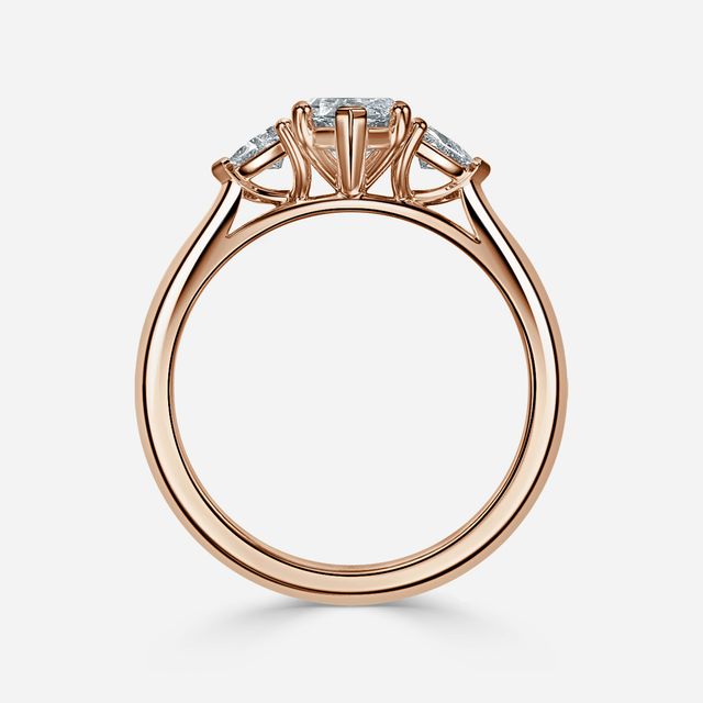 Manilla Rose Gold Trilogy Engagement Ring