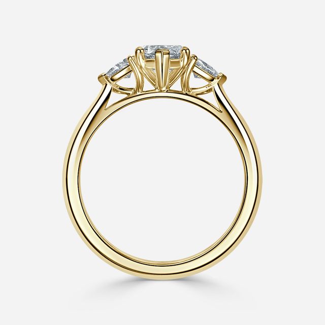 Manilla Yellow Gold Trilogy Engagement Ring