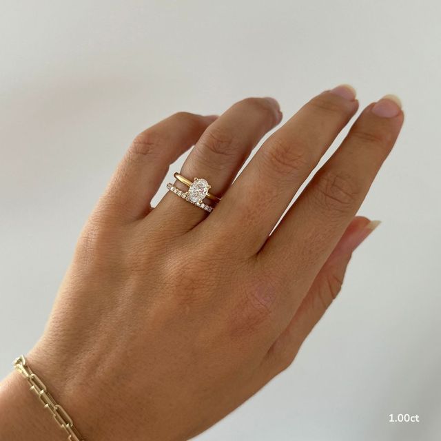 Sasha Yellow Gold Hidden Halo Engagement Ring