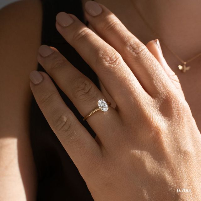 Yellow Gold Petite Flower Engagement Ring