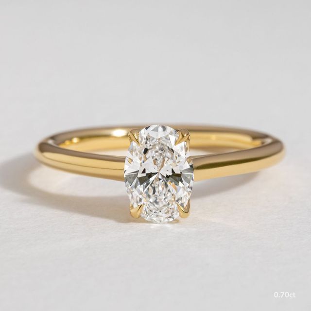 Yellow Gold Petite Flower Engagement Ring