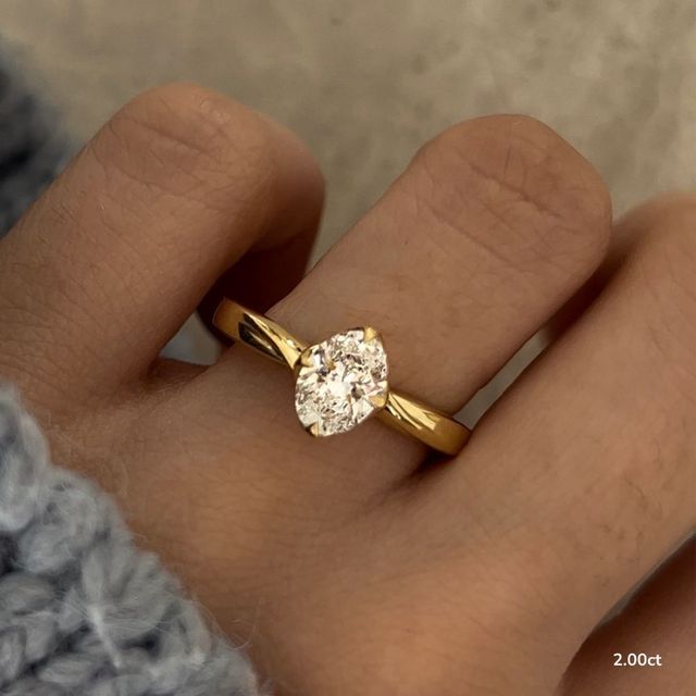 Vri Yellow Gold Flower Engagement Ring