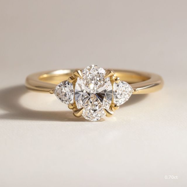 Manilla Yellow Gold Trilogy Engagement Ring