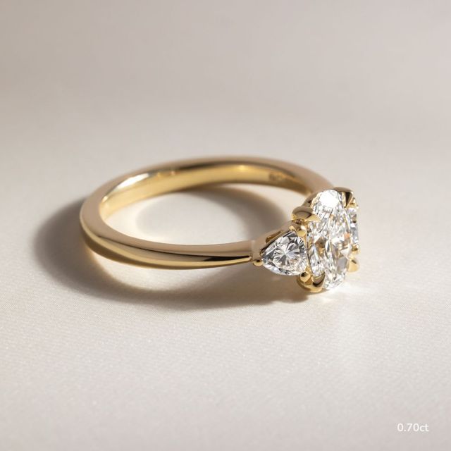 Manilla Yellow Gold Trilogy Engagement Ring