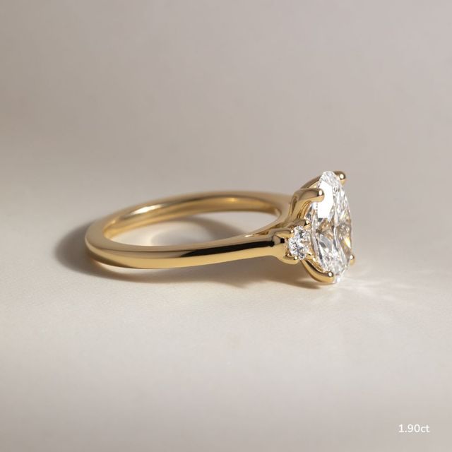 Rohini Yellow Gold Flower Engagement Ring