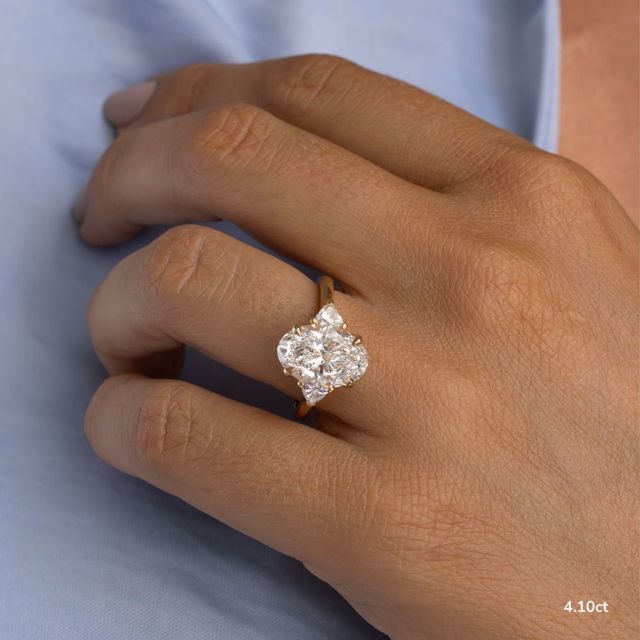 Ciara Yellow Gold Trilogy Engagement Ring