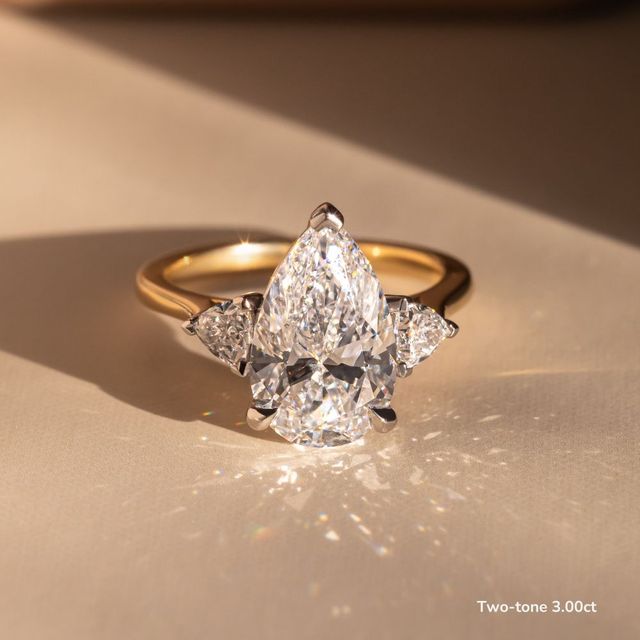 Manilla Yellow Gold Trilogy Engagement Ring