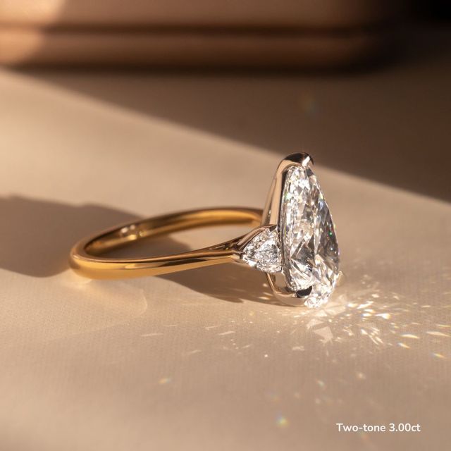 Manilla Yellow Gold Trilogy Engagement Ring
