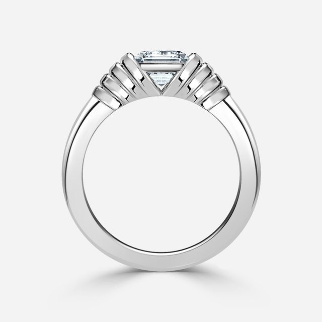 Saudade White Gold Bazel Engagement Ring