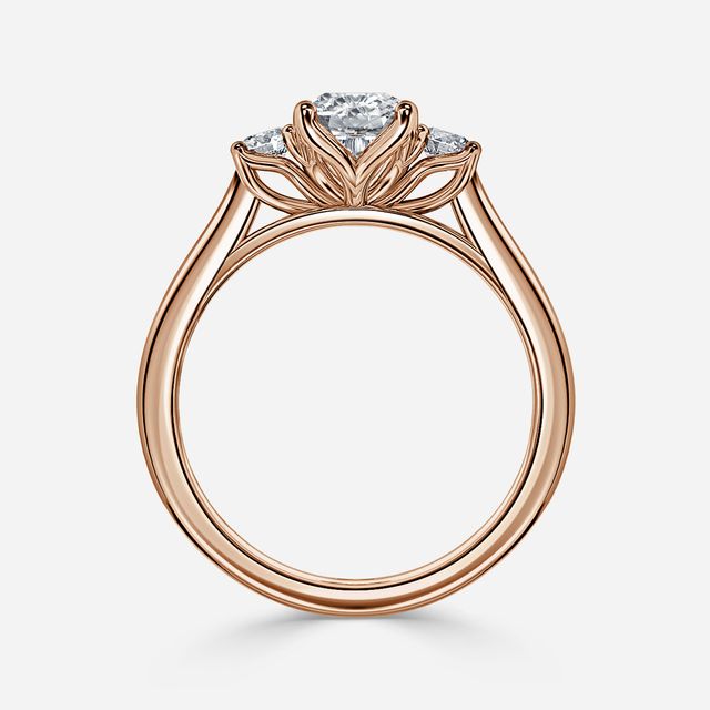 Rohini Rose Gold Engagement Ring