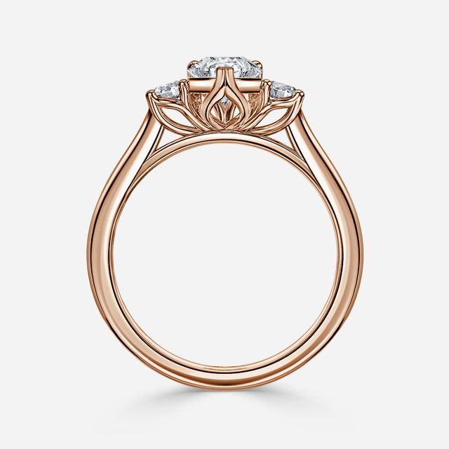 Rohini Rose Gold Engagement Ring