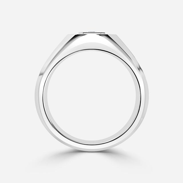 Jacob White Gold Men's Halo Engagement Ring